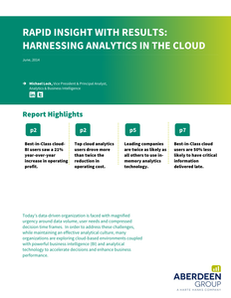 Rapid Insight with Results: Harnessing Analytics in the Cloud