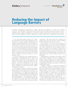 Forbes Insights: Reducing the Impact of Language Barriers