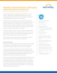 Workday and Pierce County, Washington: Achieving a Mission of Service