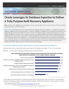 Oracle Leverages Its Database Expertise to Deliver a Truly Purpose-built Recovery Appliance