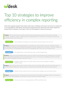 10 strategies to start improving efficiency in your complex reporting