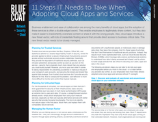 11 Steps IT Needs to Take When Adopting Cloud Apps and Services