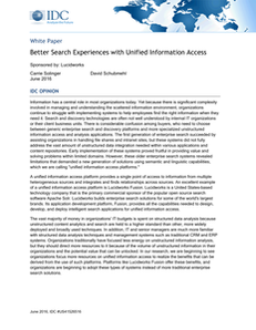 Better Search Experiences with Unified Information Access