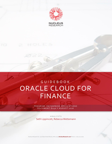 Nucleus Research Guidebook on Oracle Cloud for Finance