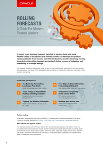 ROLLING FORECASTS: A Guide For Modern Finance Leaders
