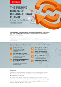 THE BUILDING BLOCKS OF ORGANIZATIONAL CHANGE: A Guide For The Modern Finance Leader