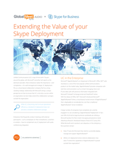 Extending the Value of Your Skype for Business ® Deployment
