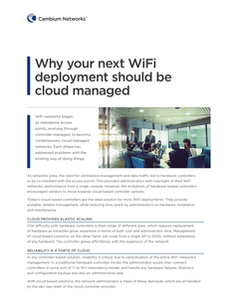 Why your next WiFi deployment should be cloud managed
