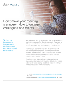 Don’t Make Your Meeting a Snoozer: How to Engage Colleagues and Clients