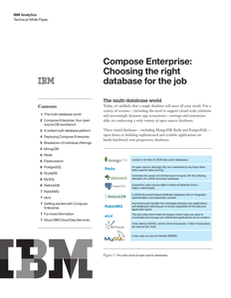 Compose Enterprise: Choosing the right database for the job