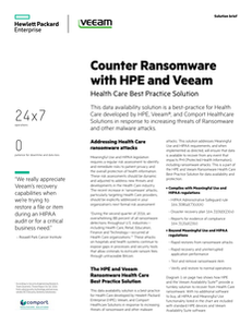 Counter Ransomware with HPE and Veeam