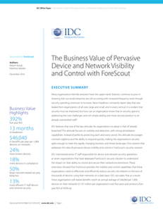 IDC Study-The Business Value of Network Visibility & Control