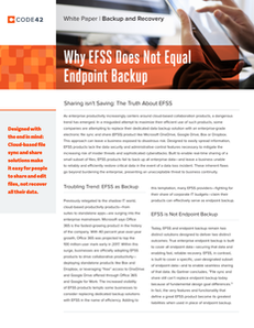 Why EFSS Does Not Equal Endpoint Backup