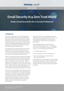 Email Security in a Zero Trust World