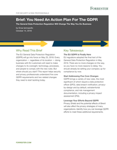 Forrester Brief: You Need An Action Plan for GDPR