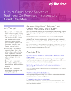 Lifesize Cloud vs. Traditional On-Prem Infrastructure