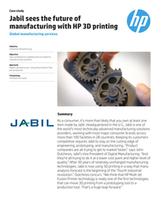 Jabil sees the future of manufacturing with HP 3D printing