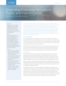 Extending Enterprise Security to Public and Hybrid Clouds (vSRX)
