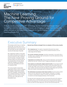 Machine Learning: The New Proving Ground for Competitive Advantage