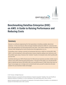Simplifying Data Benchmarking DataStax Enterprise (DSE) on AWS