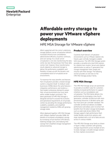 Affordable entry storage to power your VMware vSphere deployments