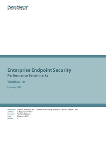 Enterprise Endpoint Security Performance Benchmarks