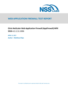 NSS Labs Web Application Firewall Test Report