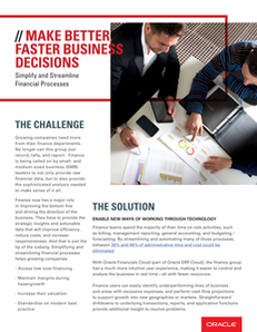 Make Better, Faster Business Decisions: Simplify and Streamline Financial Processes