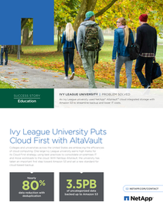 Ivy League University Puts Cloud First with AltaVault