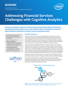 Addressing Financial Services Challenges with Cognitive Analytics Solution Brief For Distribution