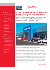Voss Auto Goes from Zero to Sixty Using Avaya IP Office