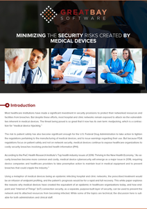 Minimizing the Security Risks Created by Medical Devices