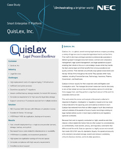 QuisLex Case Study – How NEC Provided a Complete Smart Enterprise IT Solution