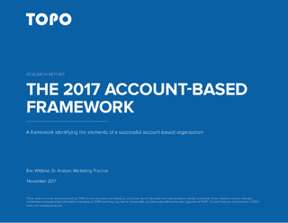 The 2017 Account-Based Framework