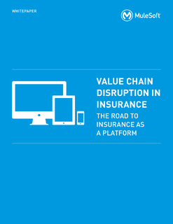 Value Chain Disruption in Insurance