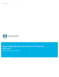 Open Banking and the Future of Financial Services