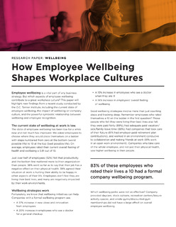 How Employee Wellbeing Shapes Workplace Cultures