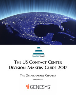 ContactBabel: The US Contact Center Decision-Makers’ Guide: The Omnichannel Chapter