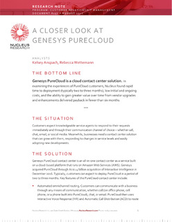 Nucleus Research: Genesys PureCloud Makes Omnichannel Accessible