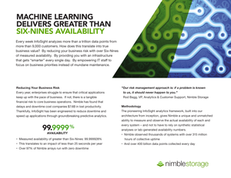 At-a-Glance: Machine Learning Delivers Greater than Six Nines Availability