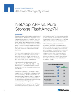 All-Flash StorageCompetitive Comparison: NetApp AFF vs. Pure Storage FlashArray