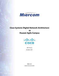 Cisco Systems Digital Network Architecture VS Huawei Agile Campus