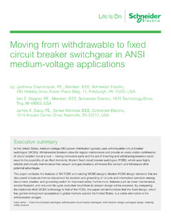 From withdrawable to fixed circuit breaker switchgear in ANSI medium voltage applications