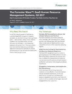 The Forrester Wave™: SaaS Human Resource Management Systems, Q3 2017