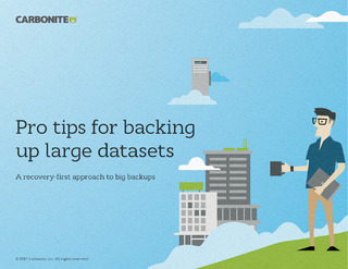 Pro tips for backing up large datasets