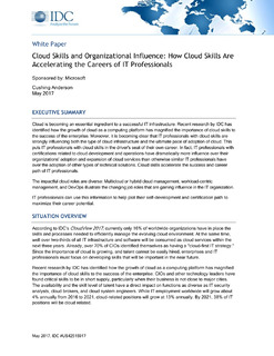Cloud Skills and Organizational Influence