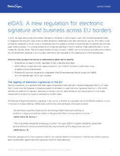 eIDAS: A New Regulation for Electronic Signature and Business Across EU Borders
