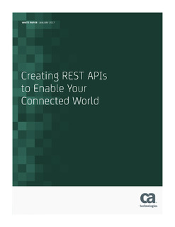 Creating REST APIs to Enable Your Connected World