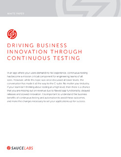 Driving Business Innovation Through Continuous Testing