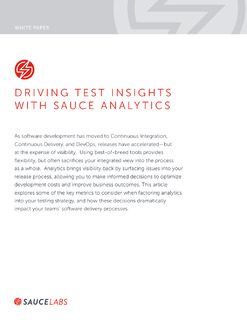 Driving Test Insights with Sauce Analytics